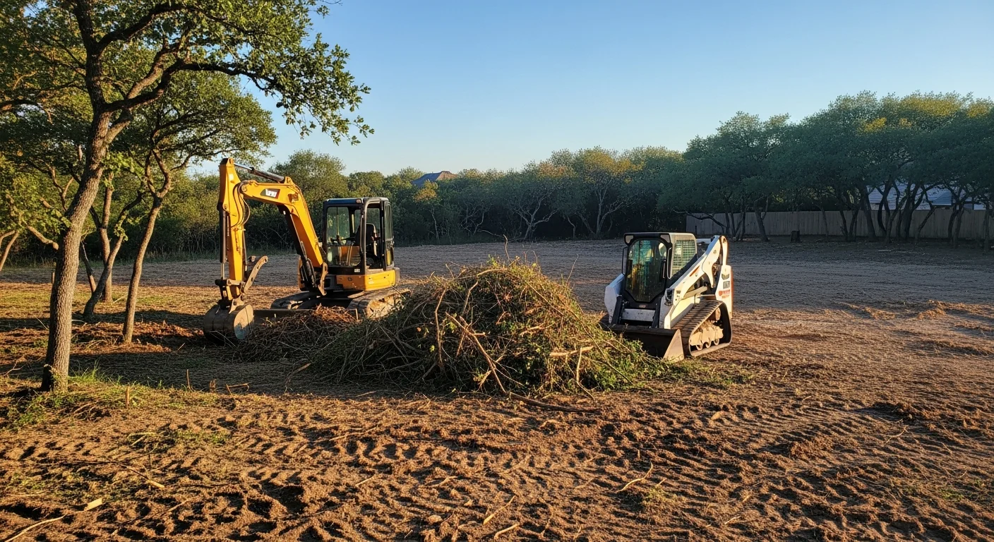 Cleared land ready for construction or development